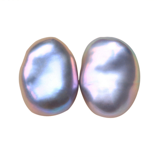 天然巴洛克异形珍珠配对裸珠真多麻色KESHI淡水克旭定制耳钉BZZE