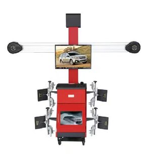 汽车3D四轮定位仪设备全套维修保养大剪四柱举升机夹具大梁校正仪