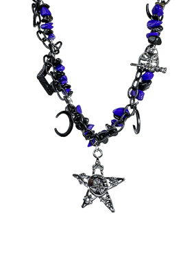 Y2K甜酷辣妹复古重工项链