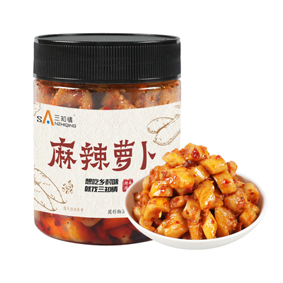 三知情麻辣萝卜即食瓶装