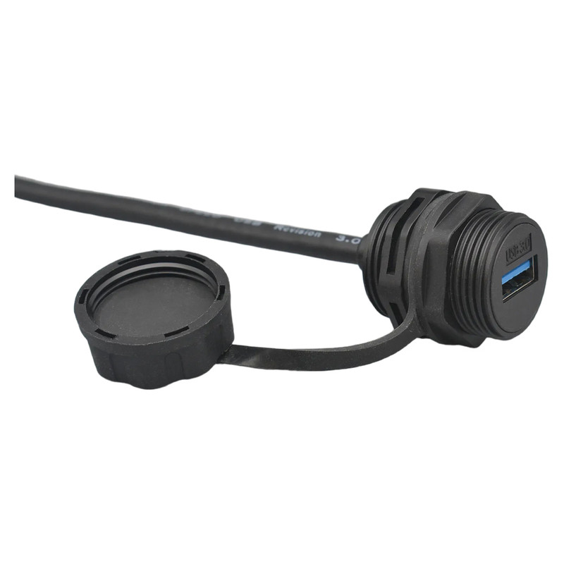 M24防水USB3.0母转公延长线插座