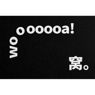 入户进门玄关PVC地垫垫子门垫英文黑色耐脏丝圈脚垫蹭土可裁剪