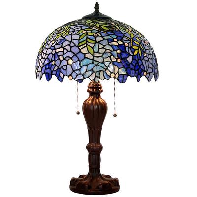 紫藤之恋纯手工彩玻艺术落地灯