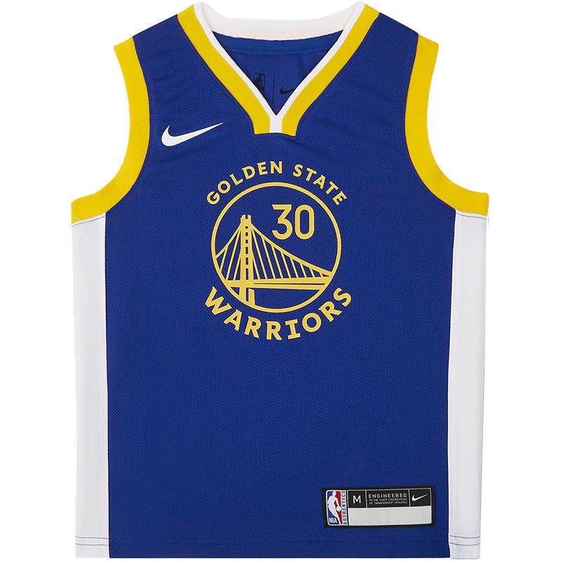 Nike/耐克官方正品金州勇士队NBA小童无袖篮球背心球衣FZ0891-495
