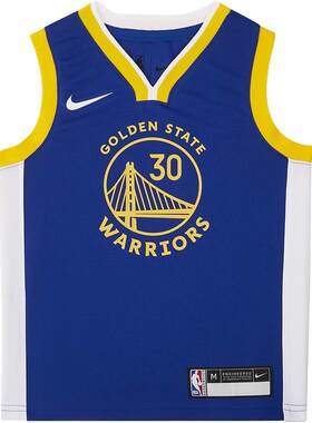 Nike/耐克官方正品金州勇士队NBA小童无袖篮球背心球衣FZ0891-495