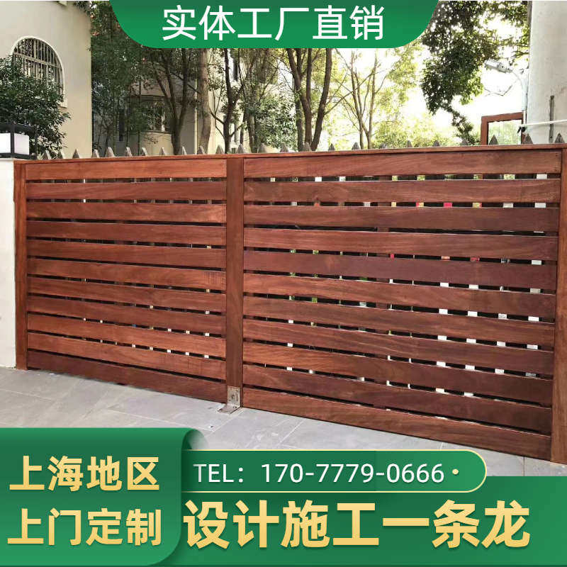 户外防腐木围栏庭院花园别墅栅栏室外围墙碳化木篱笆田园阳台护栏