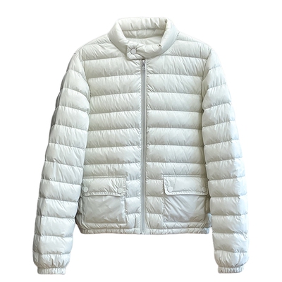 高端90鹅绒轻薄立领羽绒服女短款