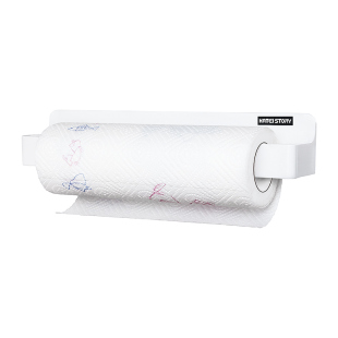 日本免打孔厨房纸巾架橱柜下挂卷纸架日式置物架吸油保鲜膜收纳架