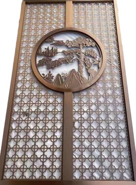 铝合金雕花铝管焊接屏风隔断厂家