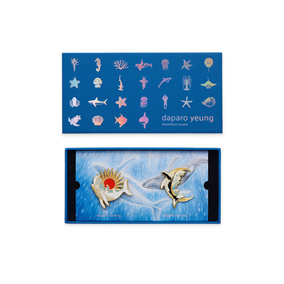 首饰daparo座头鲸原创夜光胸针