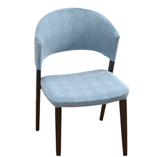 弧形椅子套罩弹力通用万能坐垫靠背两件套商用卡座奶茶店餐桌板凳