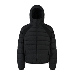 BTSG轻量化面罩帽型插肩螺纹排骨羽绒服美式复古国标90白鸭绒外套