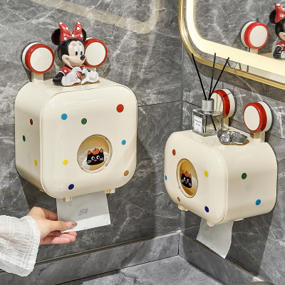 多巴胺吸盘卫生间厕纸盒厕所纸巾盒壁挂式免打孔洗手间卷纸置物架