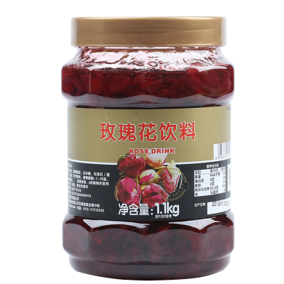 鲜活玫瑰花茶1.1kg优果C 玫瑰味果味茶玫瑰酱水果茶 奶茶原料