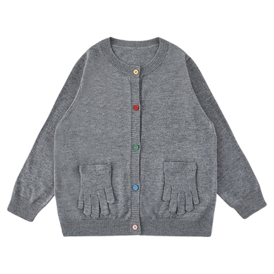 幼悠男童2025新款羊毛混纺毛衣开衫简洁耐看叠穿保暖儿童上衣秋装