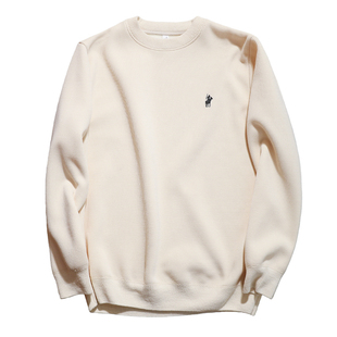 老钱风 马球系列 针织华夫格 加绒加厚 秋冬男士圆领毛衣针织衫