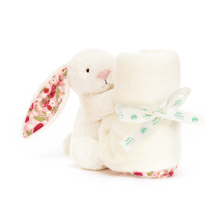 英国Jellycat花布乳白色邦尼兔安抚巾（白芮）玩偶新生系列新品