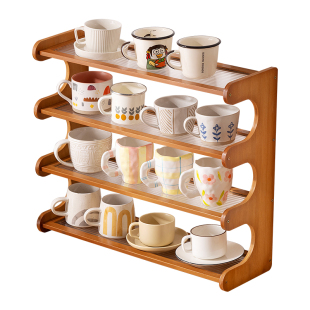 水杯子收纳置物架桌面杯架茶具储物马克杯水吧咖啡家用多层餐边柜