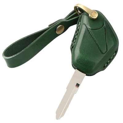 川崎摩托车钥匙套真皮手工制作