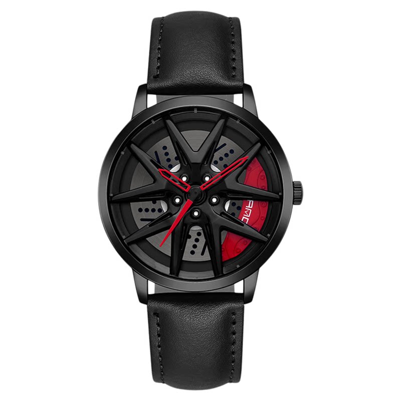 三达新款车轮石英表男生个性炫酷