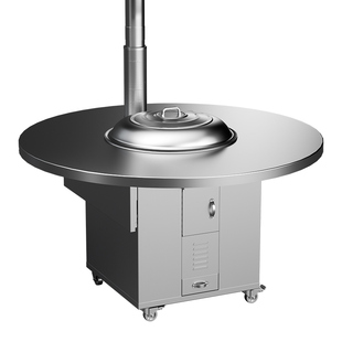 不锈钢农村304柴火灶圆桌家用移动铁锅大锅土灶台新型烧木柴火炉