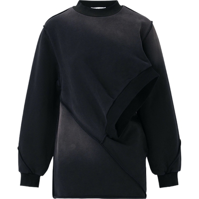 【折扣】MARRKNULL 女渐变色解构棉质卫衣