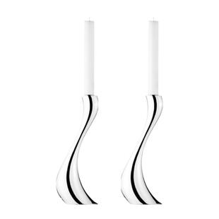 丹麦georg jensen乔治杰生Cobra蜡烛烛台蛇形套组不锈钢银色正品