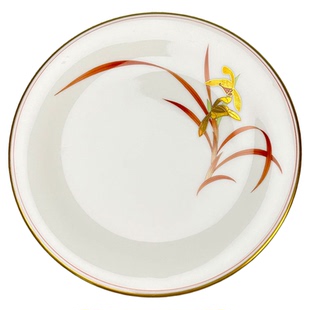 香兰社兰花金兰彩叶贵妇人甜品碟盘子日本进口陶瓷餐具正品大碗