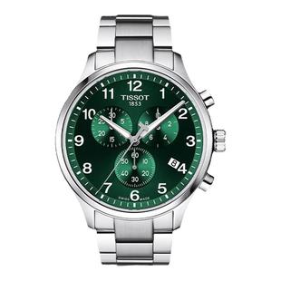 【新年礼物】Tissot天梭官方正品速驰系列绿盘石英钢带手表男表