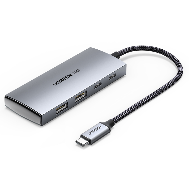 绿联USB3.2扩展器typec拓展坞集分线器gen2高速hub转换插头多口接口10Gbps雷电3/4笔记本电脑转接头U盘硬盘