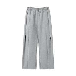 WHIMNOTION 25AW「莱赛尔空气棉」侧骨对褶针织卫裤直筒休闲长裤