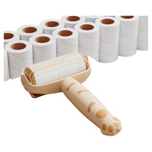 粘毛器滚筒可撕式替换卷纸滚刷黏毛沾去猫毛衣服头发清理手柄粘纸