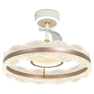 2025新款餐厅隐形风扇吊灯简约现代静音高级感客厅卧室书房吊扇灯