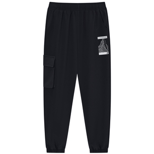 特步童装男童加绒加厚工装裤儿童一体绒长裤2025秋冬新款大童裤子