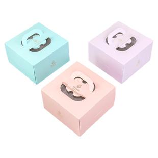 手提生日蛋糕盒子6寸810寸家用纸盒包装盒烘焙慕斯榴莲千层包装盒