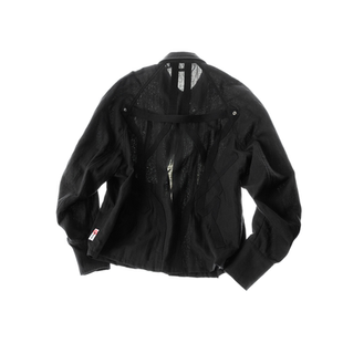 「讶梦」羊毛混纺裥褶羊腿袖织带图腾翻领衬衫J67P「侵蚀装备」