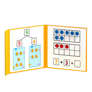 蒙氏早教十格阵数学教具磁力板贴数感启蒙磁吸方阵分解数字加减法