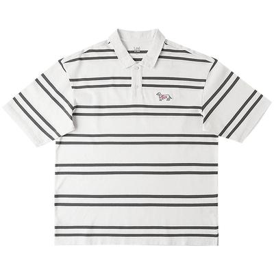 Lee米白男女同款短袖Polo衫