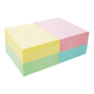 得力彩色N次贴便利贴76*76mm可撕强粘标签贴大中小号标签贴粘性便签纸 76*76mm留言纸N次贴外卖纪事贴小本子