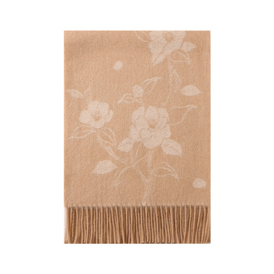 恒源祥纯羊毛提花围巾新年礼物