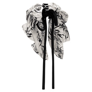 皇家莎莎布艺水墨画国风飘带森系超仙蝴蝶结抓夹古风飘带发饰