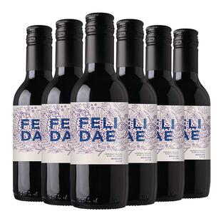 智利原瓶进口红酒口粮酒迷你6支装干红紫金狮美乐红葡萄酒187.5ml