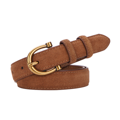 棕色真皮腰带女款配饰牛仔裤皮带