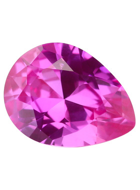 diy梨形散珠合成红宝石