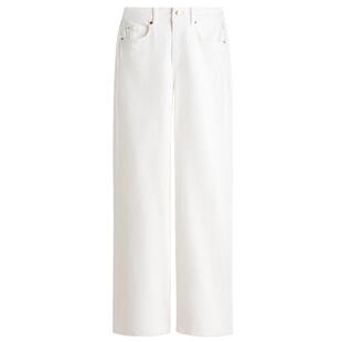 HM女装牛仔裤夏季阔腿版型复古水洗牛仔裤1045459