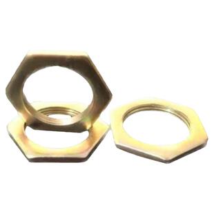 国标彩锌细牙超薄螺母GB808六角扁螺丝帽M6M7M8M10M11M12M14-M30