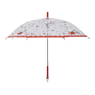 MIFFY米菲透明伞儿童环保伞可爱卡通直杆长柄自动透明伞