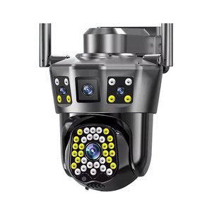 【插电即用】三镜头五画监控摄像头无需联网无死角超高清手机远程