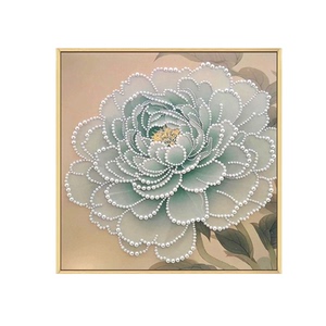 中国风花卉diy珍珠画手工装饰画