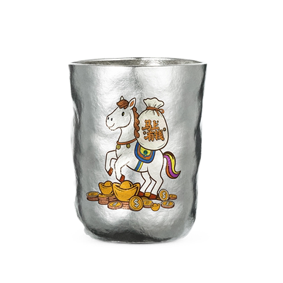 【马上有钱】纯钛手作钛杯真空保冷保温杯300ml茶饮咖啡杯随手杯